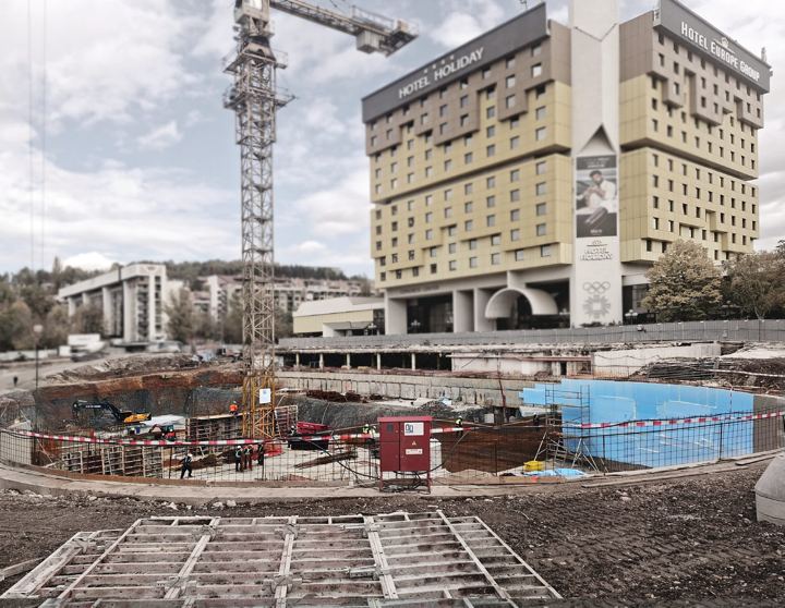 Zaštitna konstrukcija jame kongresnog centra, Marijin Dvor, Sarajevo